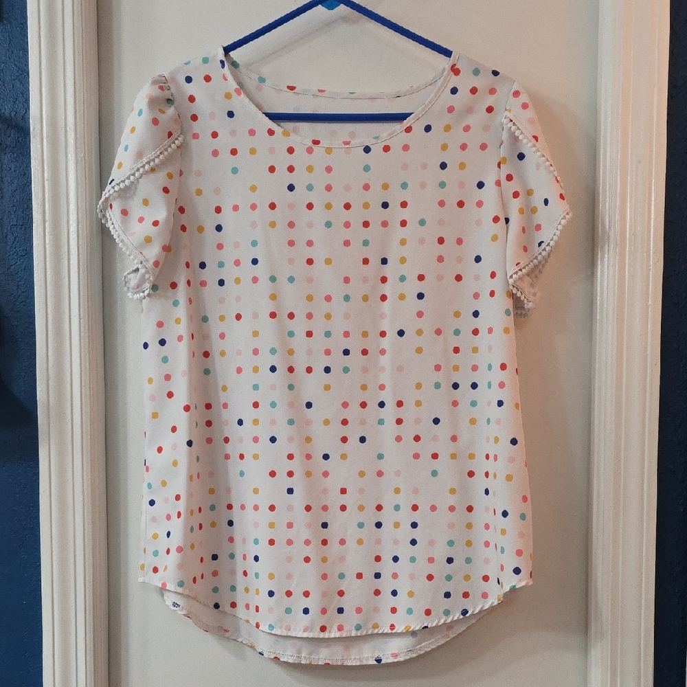 SHEIN Multicolor Polka Dot Blouse